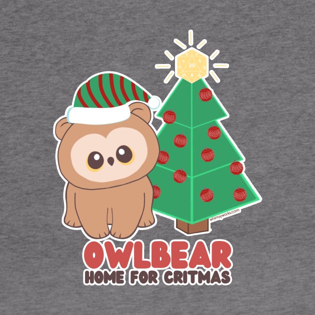 Owlbear Home for Critmas (Christmas // D20) by whimsyworks